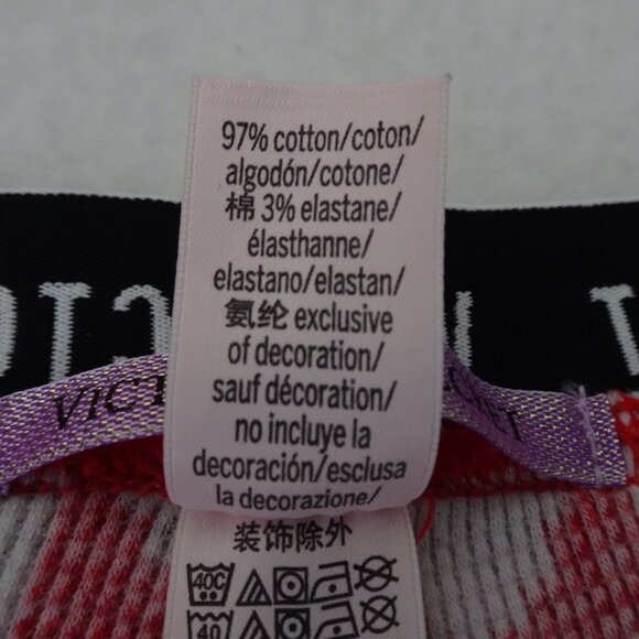 Victoria's Secret Pajama Set 2 Pc Women's Med Thermal Red Aztec Print Christmas - Picture 11 of 12